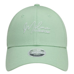 AC Milan New Era Women's Script 9FORTY Adjustable Hat Light Green | New Era discount