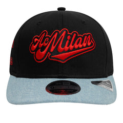 AC Milan New Era 9FIFTY Stretch-Snap Adjustable Hat Black/Denim | New Era discount
