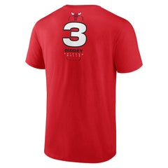 Josh Giddey Chicago Bulls Behind The Back Name & Number T-Shirt - Red - NBA