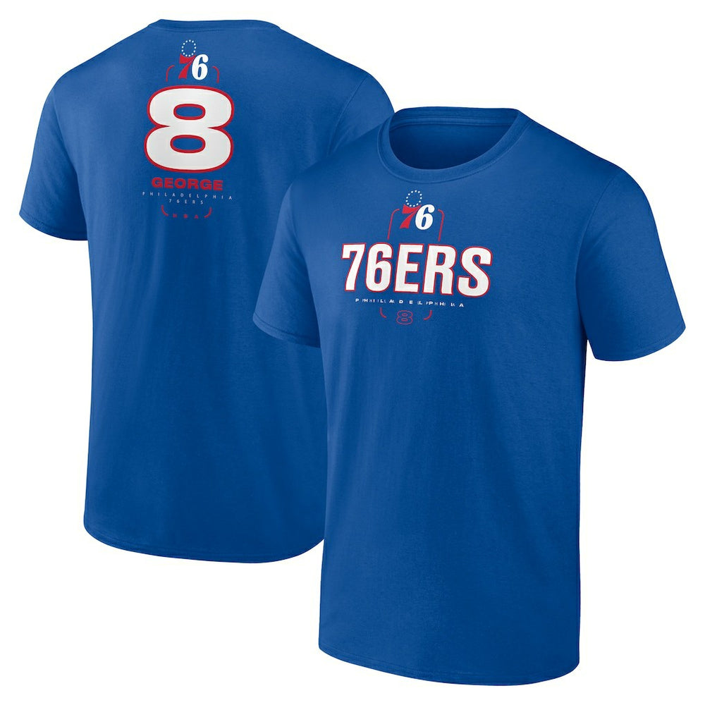 Paul George Philadelphia 76ers Behind The Back Name & Number T-Shirt - Royal - NBA