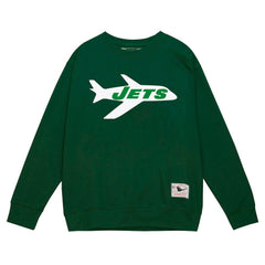 New York Jets Basic Fleece Pullover Sweatshirt Green | Mitchell & Ness