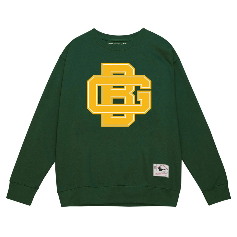 Green Bay Packers Basic Fleece Pullover Sweatshirt Green | Mitchell & Ness