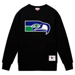 Seattle Seahawks Basic Fleece Pullover Sweatshirt Black | Mitchell & Ness