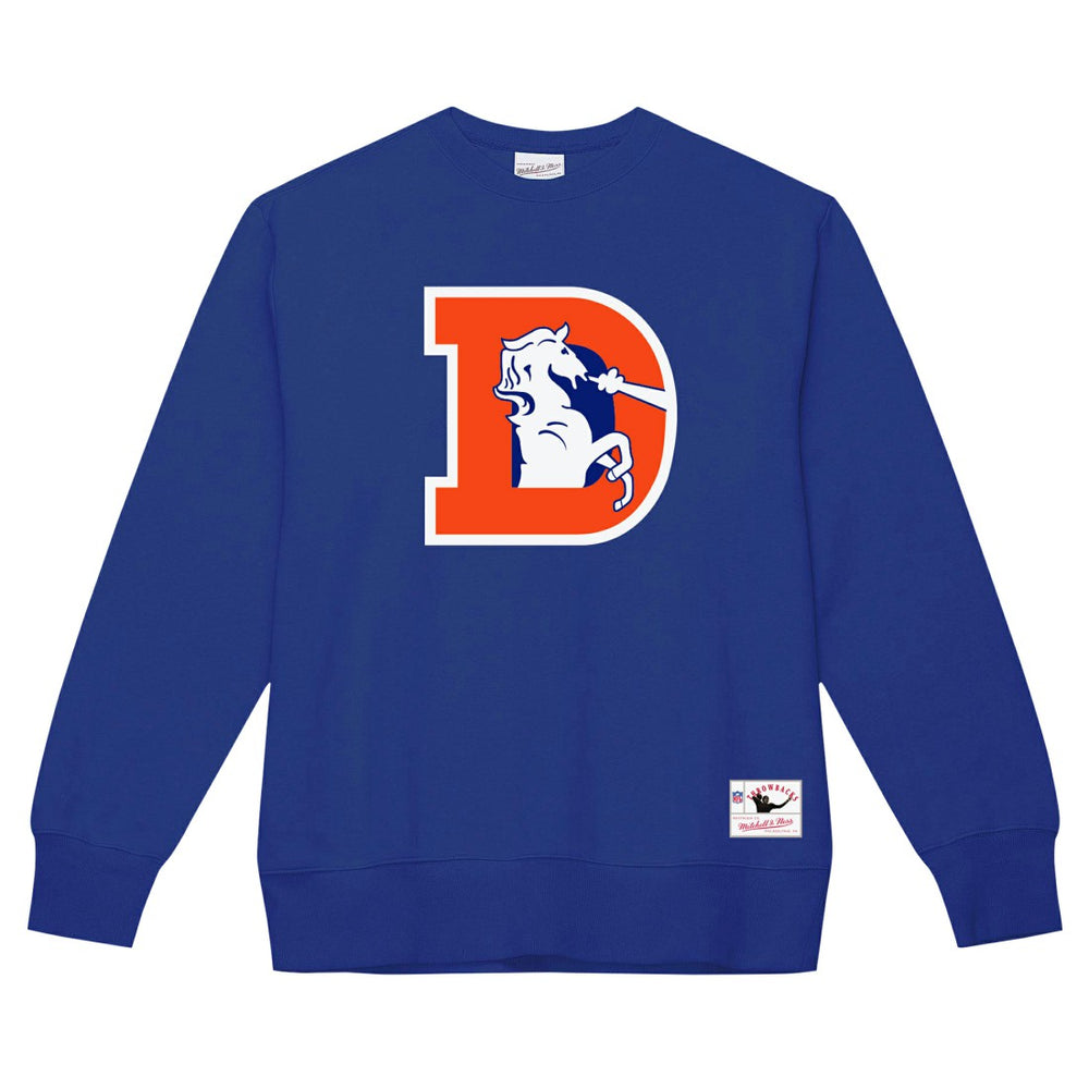 Denver Broncos Basic Fleece Pullover Sweatshirt Royal | Mitchell & Ness