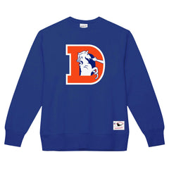 Denver Broncos Basic Fleece Pullover Sweatshirt Royal | Mitchell & Ness