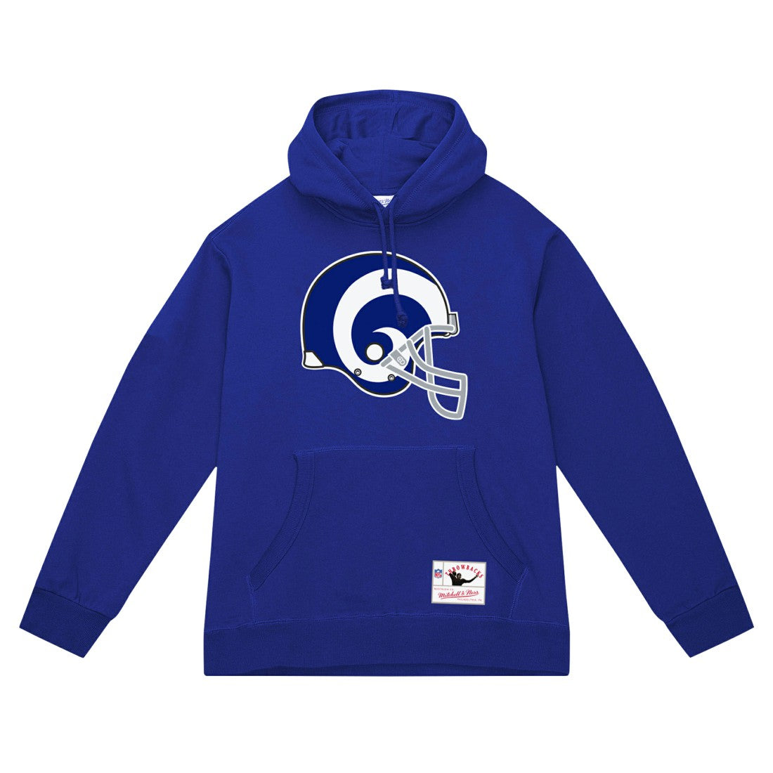 Los Angeles Rams Helmet Logo Vintage Pullover Hoodie Royal | Mitchell & Ness