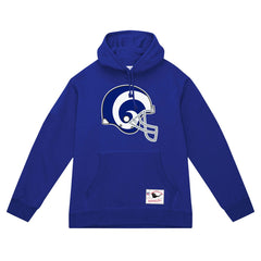 Los Angeles Rams Helmet Logo Vintage Pullover Hoodie Royal | Mitchell & Ness