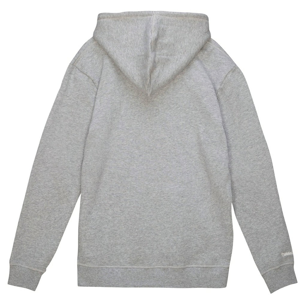 Minnesota Vikings Helmet Logo Vintage Pullover Hoodie Heather Gray | Mitchell & Ness