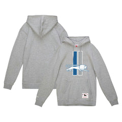 Detroit Lions Vintage Pullover Hoodie Heather Gray | Mitchell & Ness