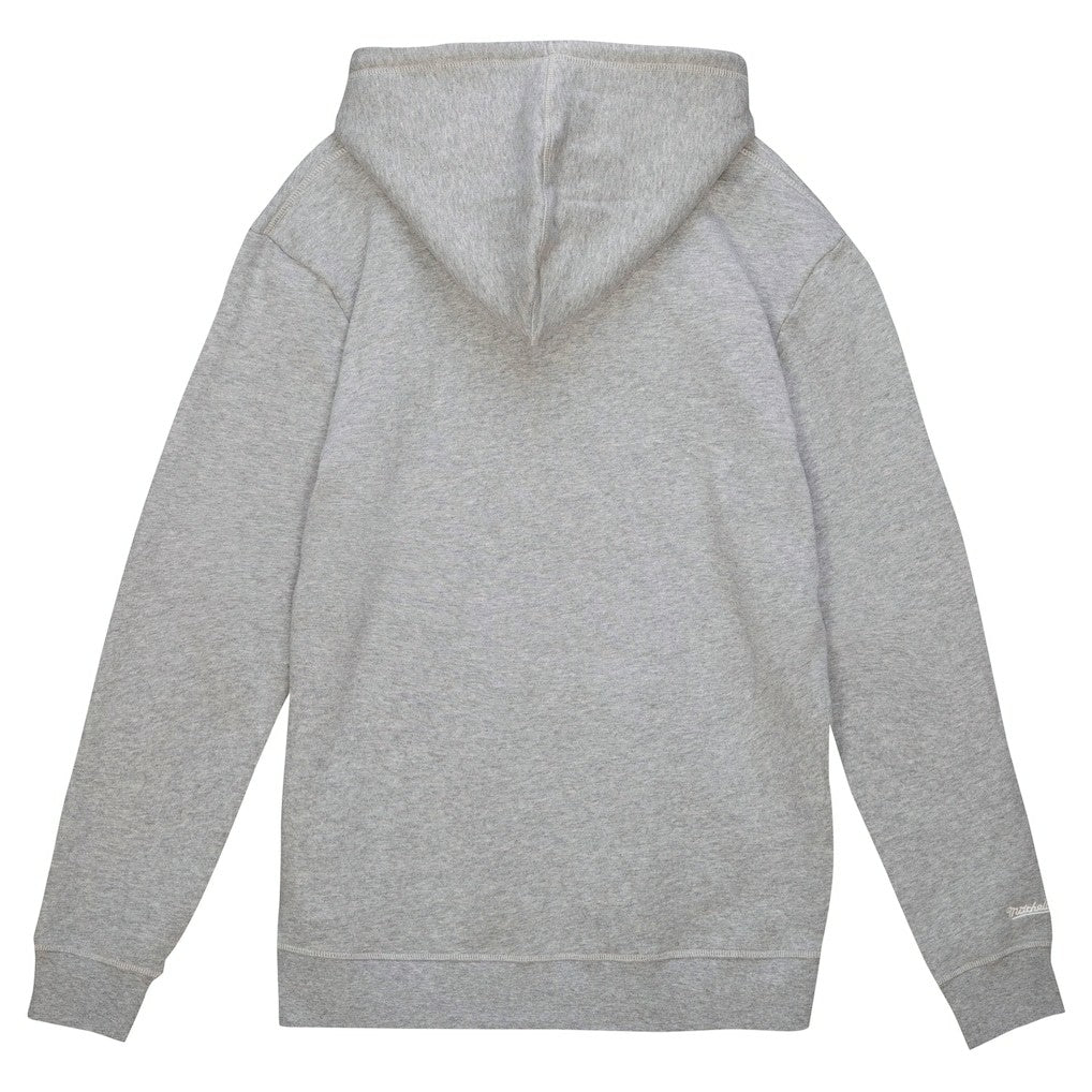 Cleveland Browns Helmet Logo Vintage Pullover Hoodie Heather Gray | Mitchell & Ness