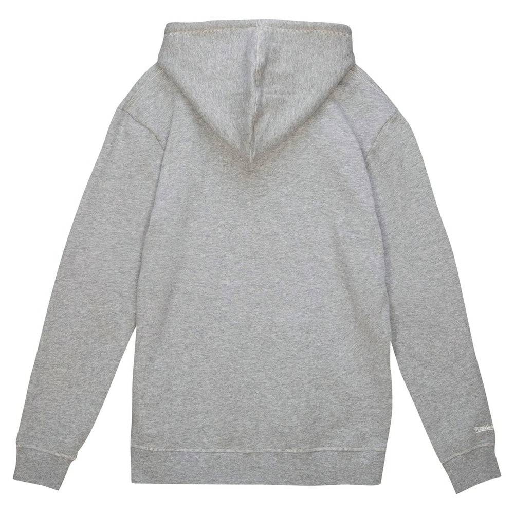 Cleveland Browns Helmet Logo Vintage Pullover Hoodie Heather Gray | Mitchell & Ness