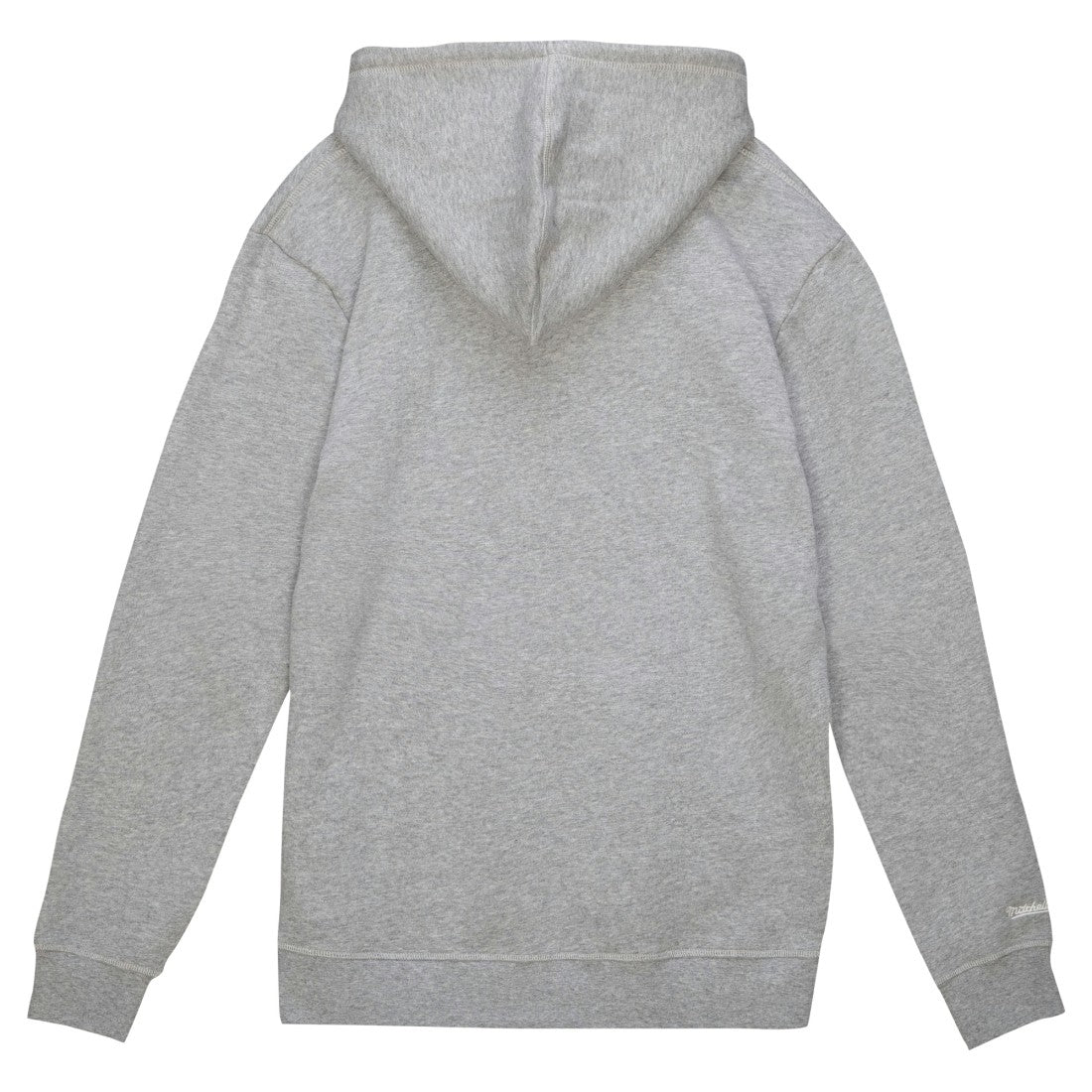 Denver Broncos Helmet Logo Vintage Pullover Hoodie Heather Gray | Mitchell & Ness