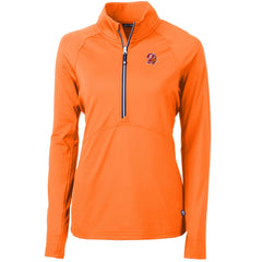 Tampa Bay Buccaneers Cutter & Buck Women's DryTec Adapt Eco Knit Stretch Recycled Raglan Half-Zip Top Orange | NFL