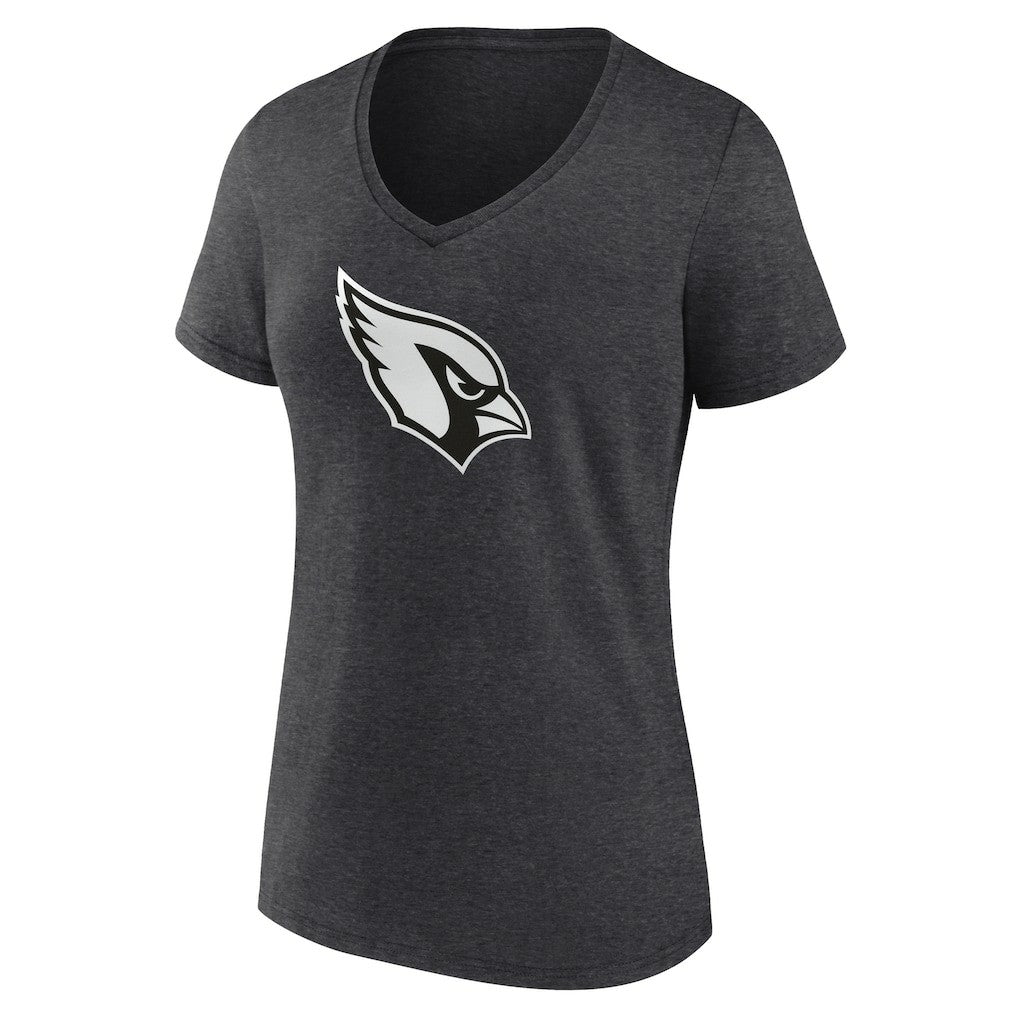 Arizona Cardinals Women's Personalized Name & Number Monochrome V-Neck Long Sleeve T-Shirt Charcoal | NFL