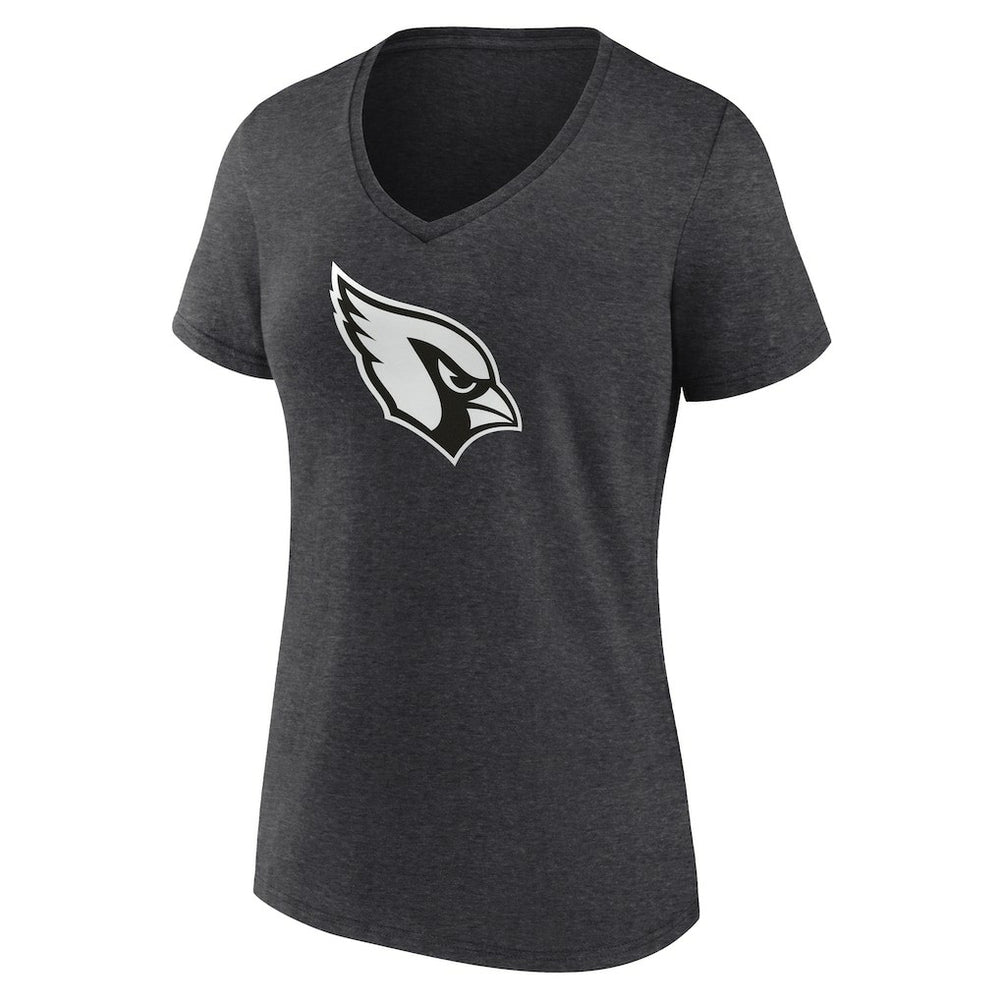 Arizona Cardinals Women's Personalized Name & Number Monochrome V-Neck Long Sleeve T-Shirt Charcoal | NFL