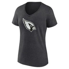 Arizona Cardinals Women's Personalized Name & Number Monochrome V-Neck Long Sleeve T-Shirt Charcoal | NFL