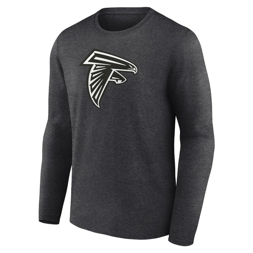 Atlanta Falcons Personalized Name & Number Monochrome Long Sleeve T-Shirt Charcoal | NFL
