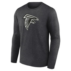 Atlanta Falcons Personalized Name & Number Monochrome Long Sleeve T-Shirt Charcoal | NFL
