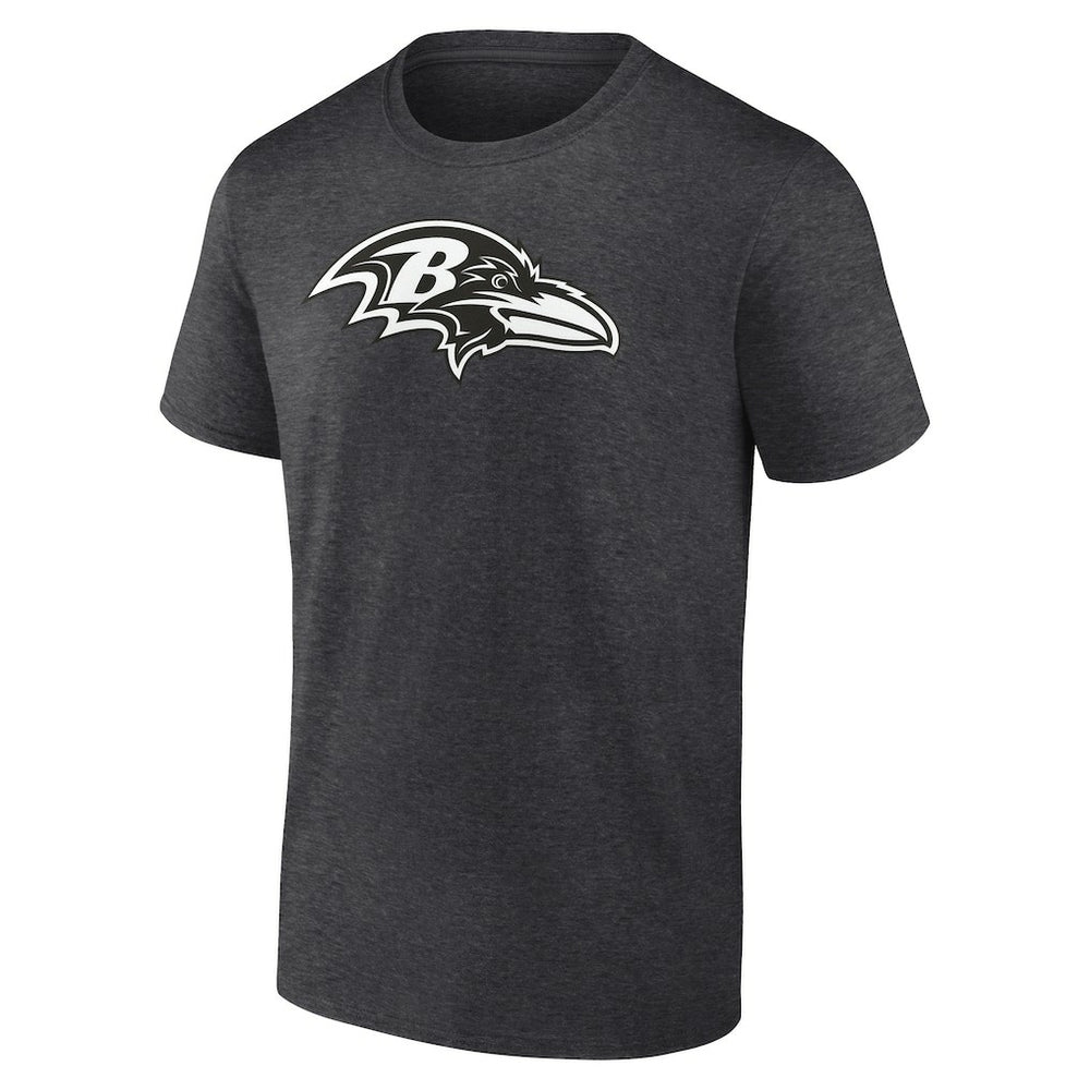Baltimore Ravens Personalized Name & Number Monochrome T-Shirt Charcoal | NFL