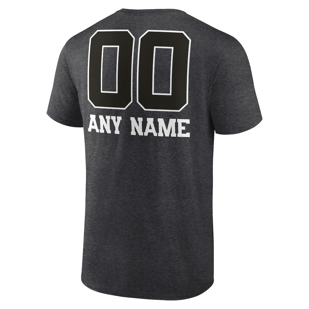Baltimore Ravens Personalized Name & Number Monochrome T-Shirt Charcoal | NFL