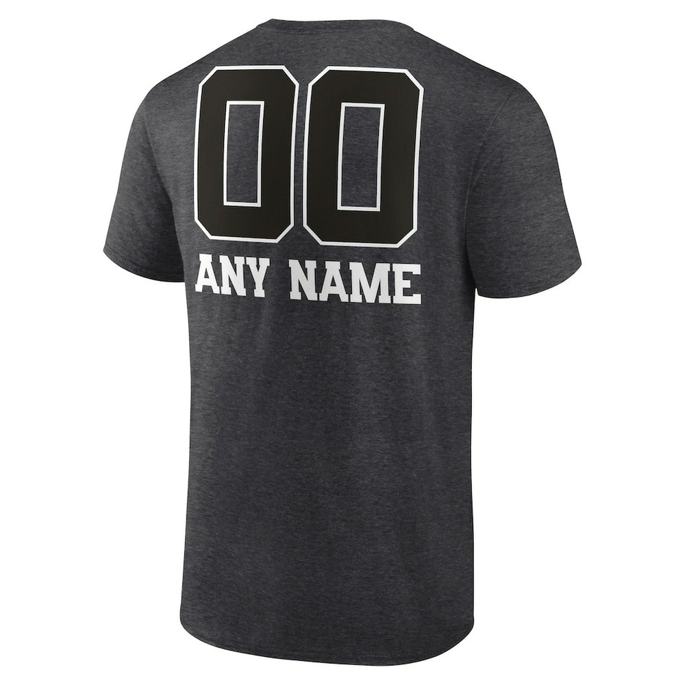 Baltimore Ravens Personalized Name & Number Monochrome T-Shirt Charcoal | NFL