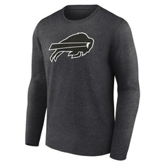 Buffalo Bills Personalized Name & Number Monochrome Long Sleeve T-Shirt Charcoal | NFL