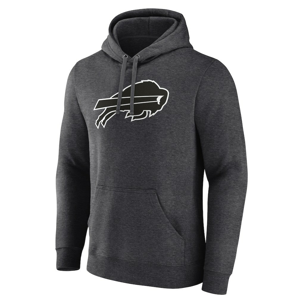 Buffalo Bills Personalized Name & Number Monochrome Pullover Hoodie Charcoal | NFL