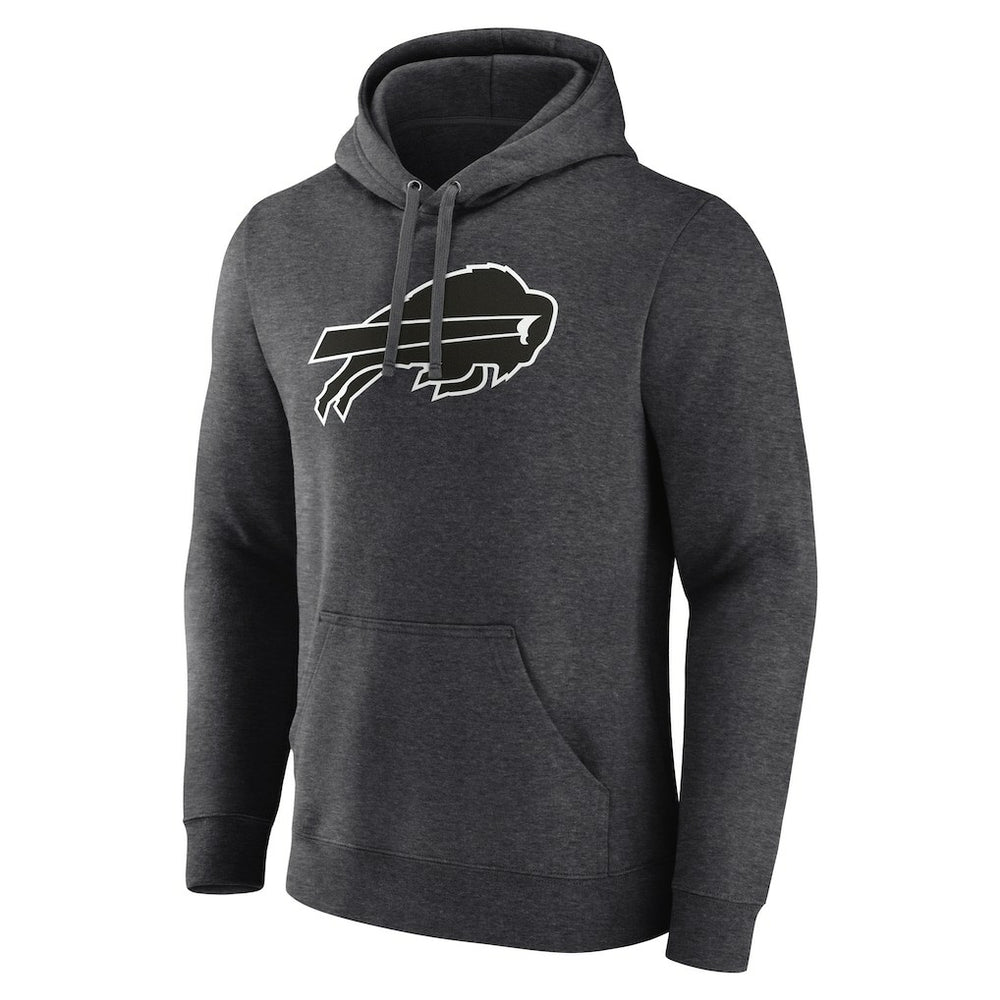 Buffalo Bills Personalized Name & Number Monochrome Pullover Hoodie Charcoal | NFL
