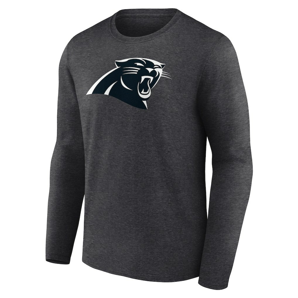 Carolina Panthers Personalized Name & Number Monochrome Long Sleeve T-Shirt Charcoal | NFL