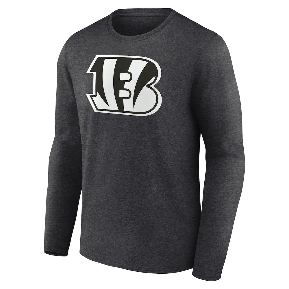 Cincinnati Bengals Personalized Name & Number Monochrome Long Sleeve T-Shirt Charcoal | NFL