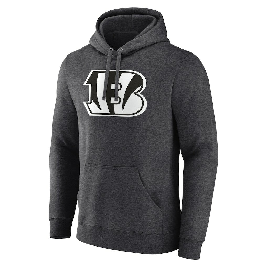 Cincinnati Bengals Personalized Name & Number Monochrome Pullover Hoodie Charcoal | NFL