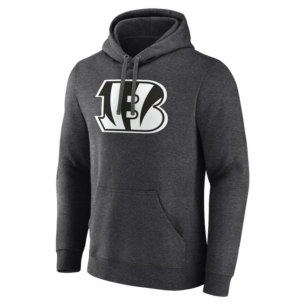 Cincinnati Bengals Personalized Name & Number Monochrome Pullover Hoodie Charcoal | NFL