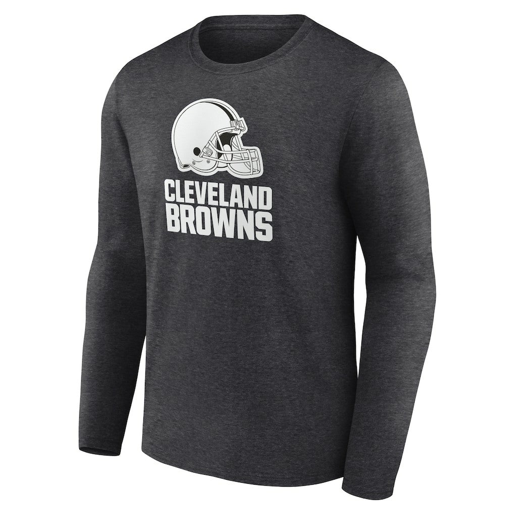Cleveland Browns Personalized Name & Number Monochrome Long Sleeve T-Shirt Charcoal | NFL