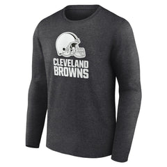 Cleveland Browns Personalized Name & Number Monochrome Long Sleeve T-Shirt Charcoal | NFL