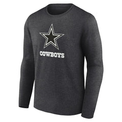 Dallas Cowboys Personalized Name & Number Monochrome Long Sleeve T-Shirt Charcoal | NFL
