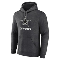 Dallas Cowboys Personalized Name & Number Monochrome Pullover Hoodie Charcoal | NFL