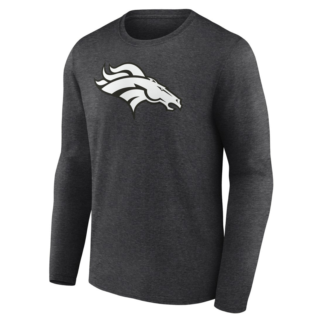 Denver Broncos Personalized Name & Number Monochrome Long Sleeve T-Shirt Charcoal | NFL