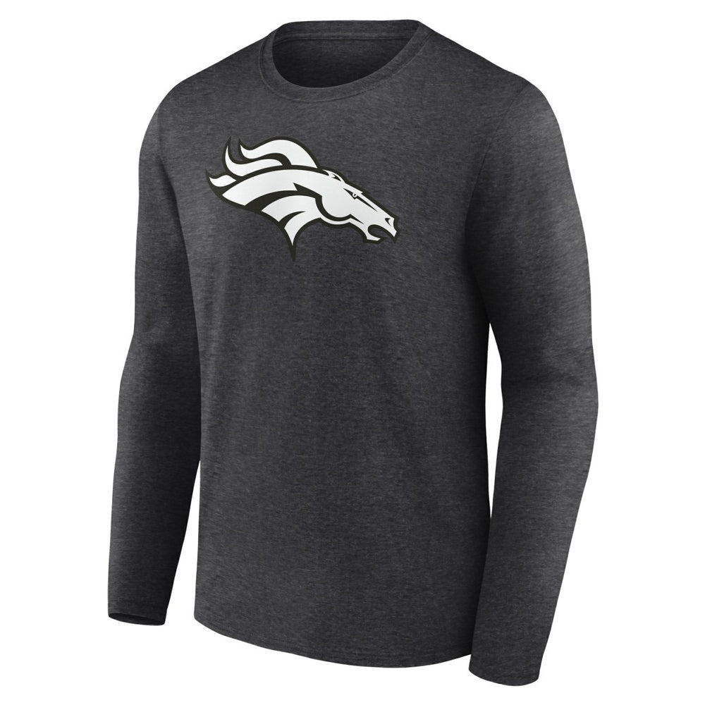 Denver Broncos Personalized Name & Number Monochrome Long Sleeve T-Shirt Charcoal | NFL