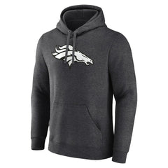 Denver Broncos Personalized Name & Number Monochrome Pullover Hoodie Charcoal | NFL