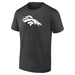Denver Broncos Personalized Name & Number Monochrome T-Shirt Charcoal | NFL