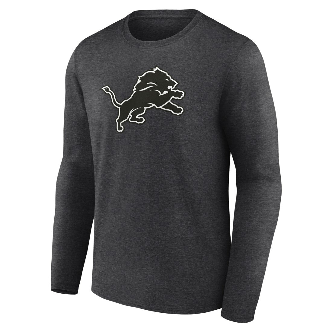 Detroit Lions Personalized Name & Number Monochrome Long Sleeve T-Shirt Charcoal | NFL