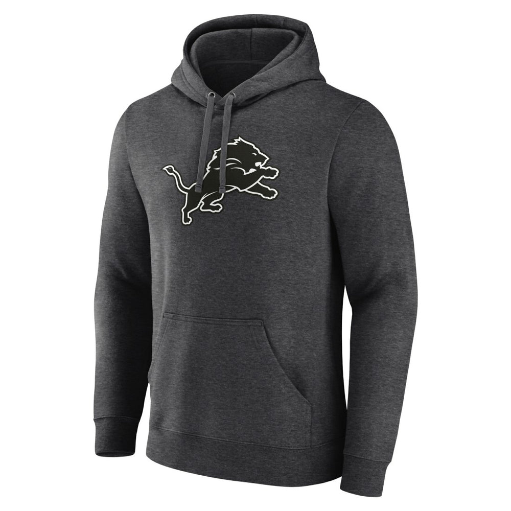 Detroit Lions Personalized Name & Number Monochrome Pullover Hoodie Charcoal | NFL