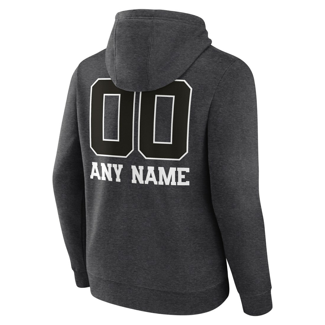 Detroit Lions Personalized Name & Number Monochrome Pullover Hoodie Charcoal | NFL