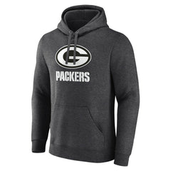 Green Bay Packers Personalized Name & Number Monochrome Pullover Hoodie Charcoal | NFL