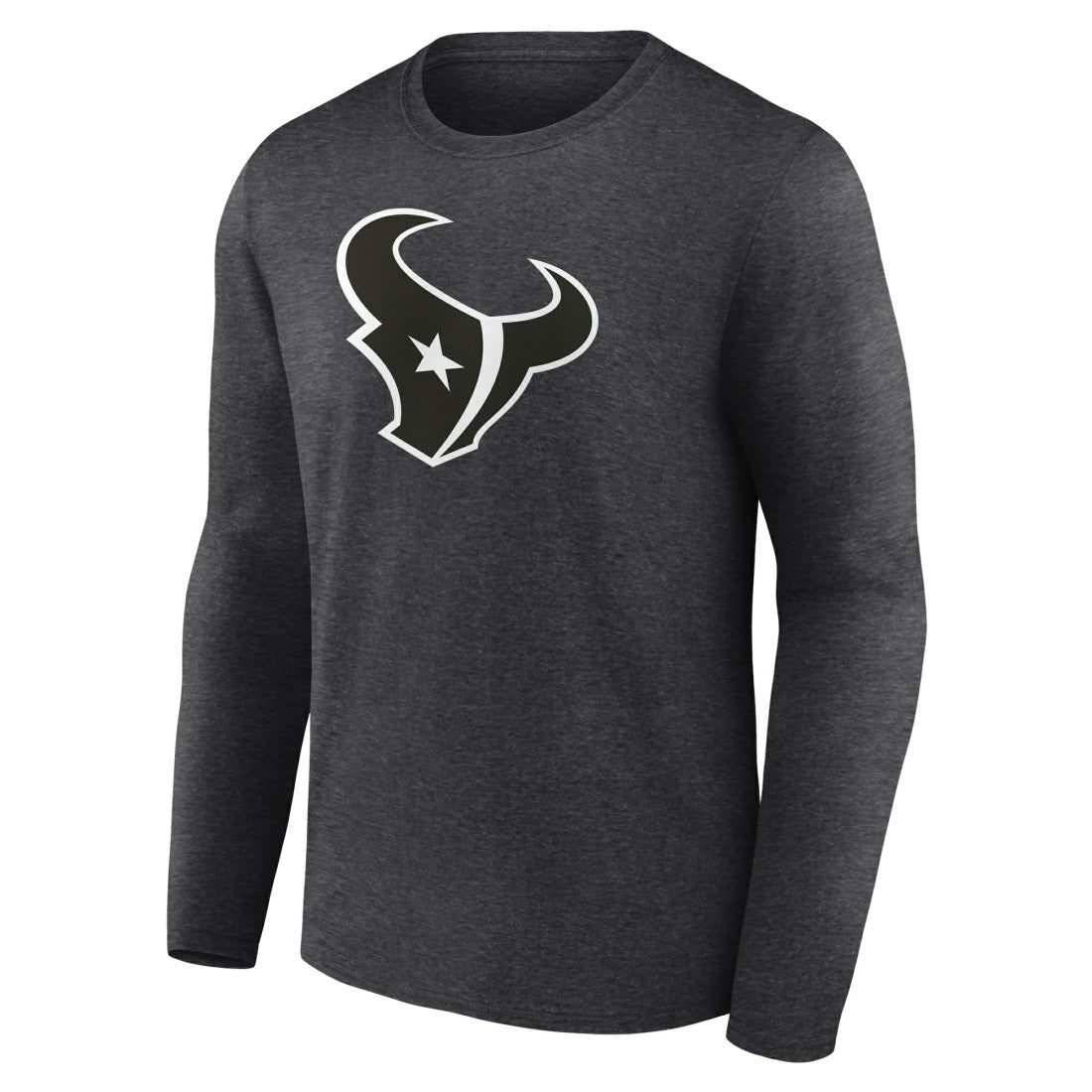Houston Texans Personalized Name & Number Monochrome Long Sleeve T-Shirt Charcoal | NFL