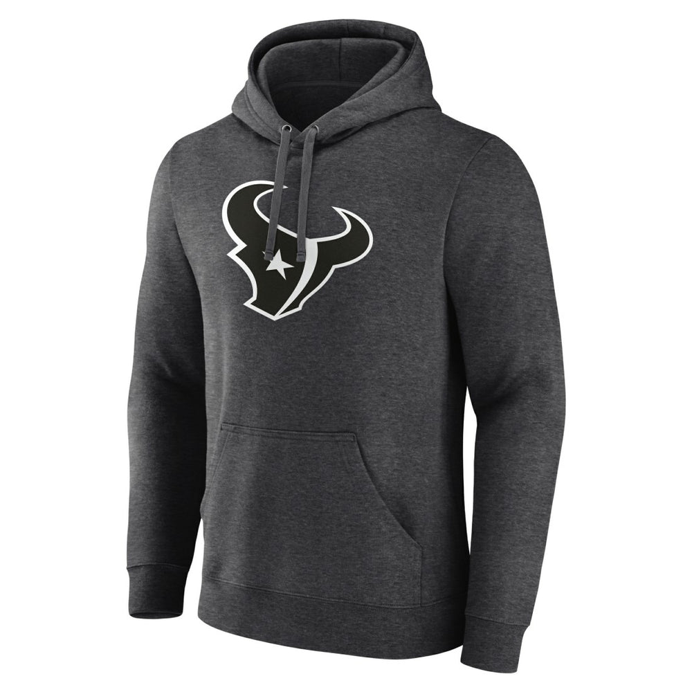 Houston Texans Personalized Name & Number Monochrome Pullover Hoodie Charcoal | NFL