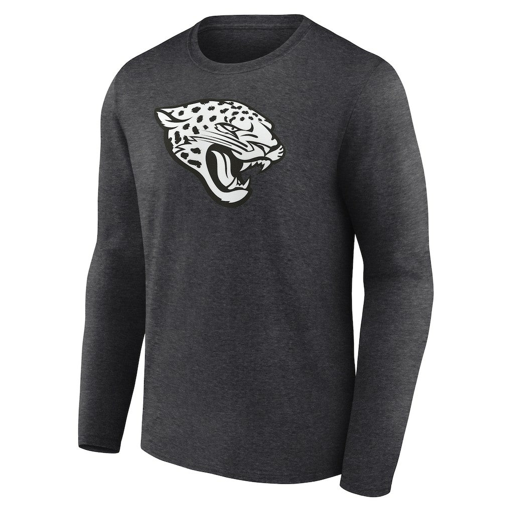 Jacksonville Jaguars Personalized Name & Number Monochrome Long Sleeve T-Shirt Charcoal | NFL