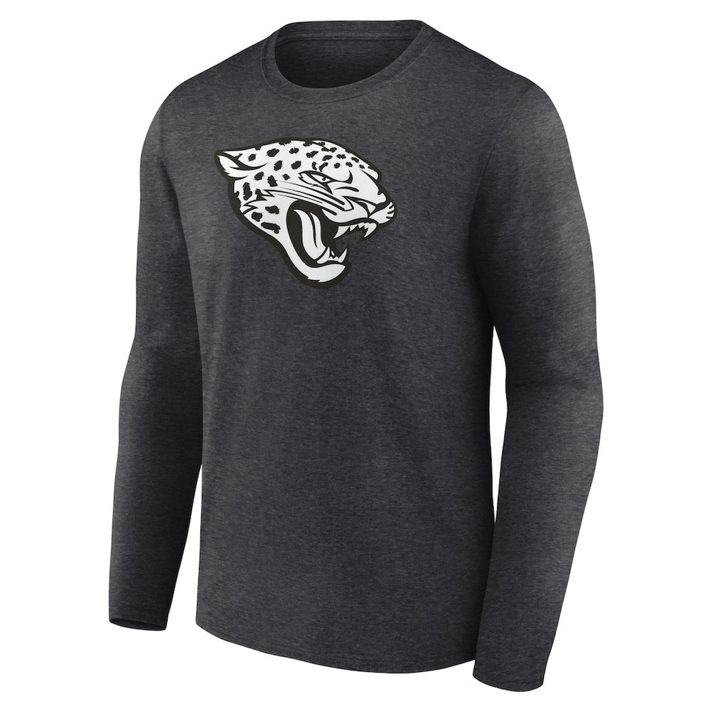 Jacksonville Jaguars Personalized Name & Number Monochrome Long Sleeve T-Shirt Charcoal | NFL