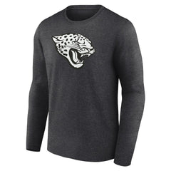 Jacksonville Jaguars Personalized Name & Number Monochrome Long Sleeve T-Shirt Charcoal | NFL