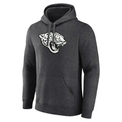 Jacksonville Jaguars Personalized Name & Number Monochrome Pullover Hoodie Charcoal | NFL